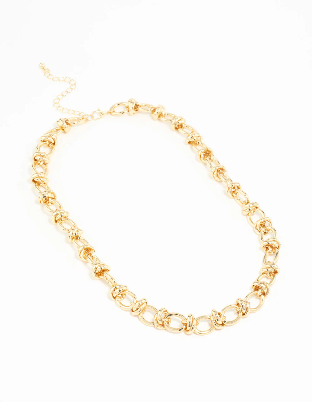 Gold Plated Knotted Chain Necklace - Image 2