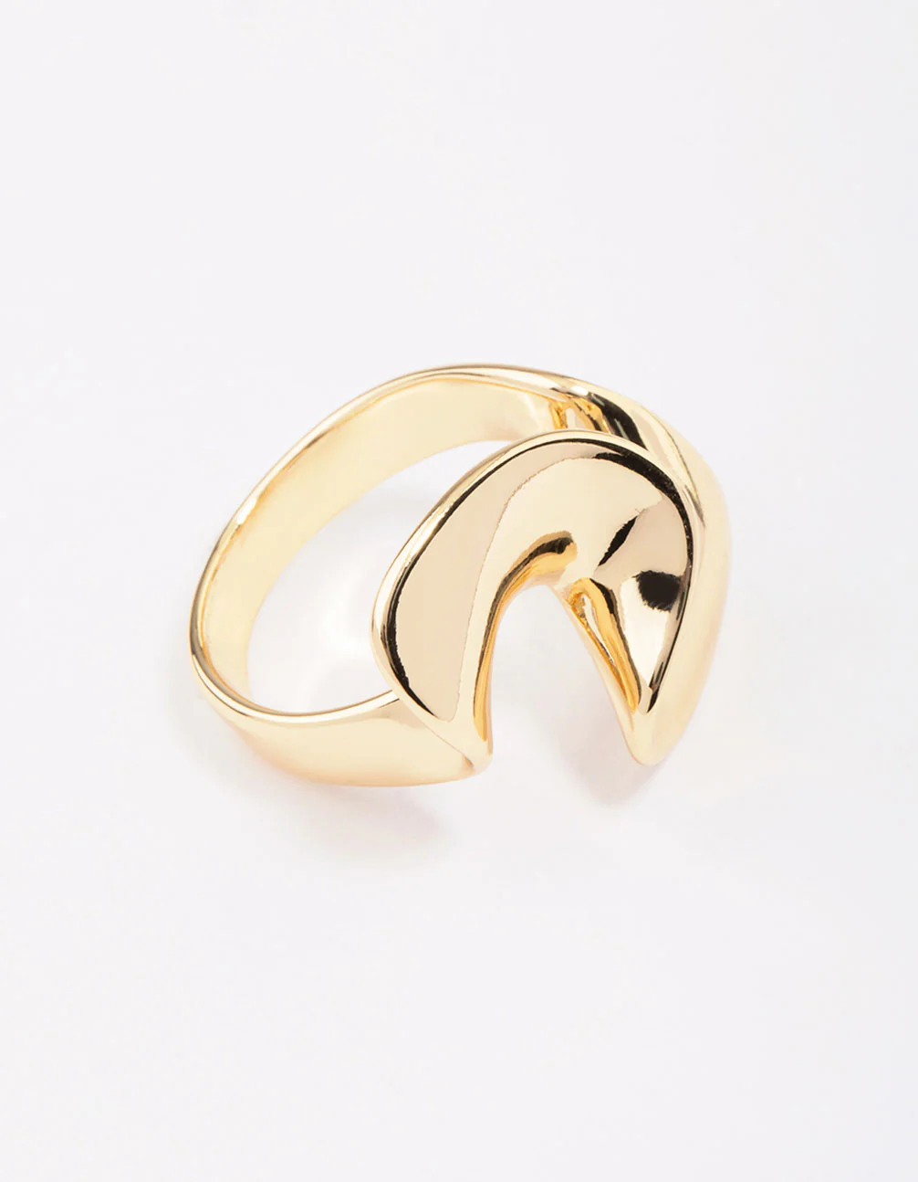Gold Plated Metal Twisted Ring