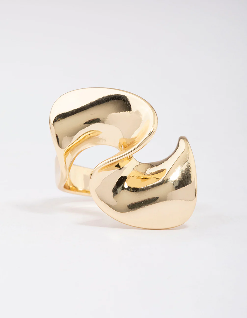 Gold Plated Metal Twisted Ring - Image 3