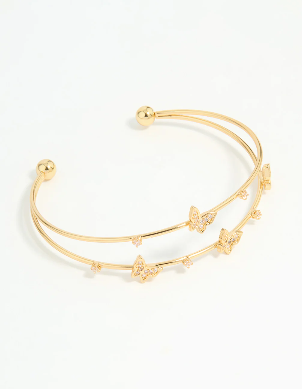 Gold Plated Mini Butterfly Wrist Cuff