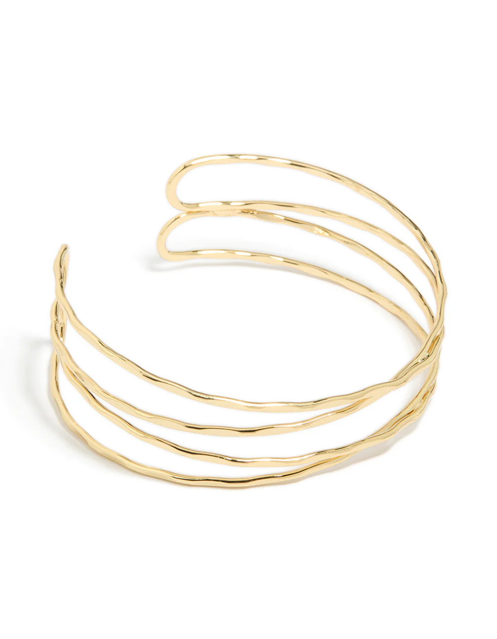Gold Plated Multi Cross Textured Arm Cuff