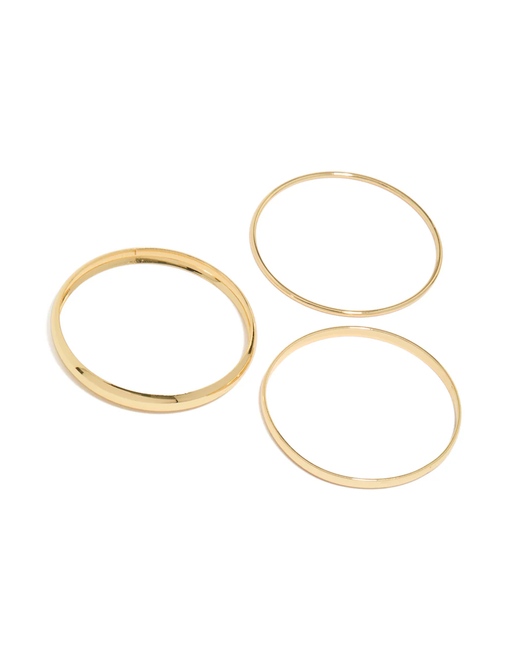 Gold Plated Multi Size Bangles 3-Pack