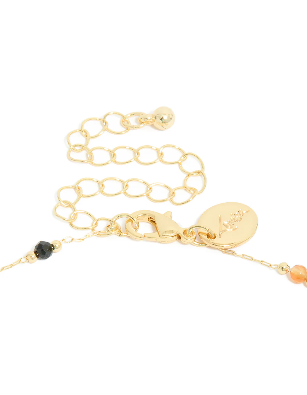 Gold Plated Multicoloured Semi Precious Stone Short Necklace - Image 5