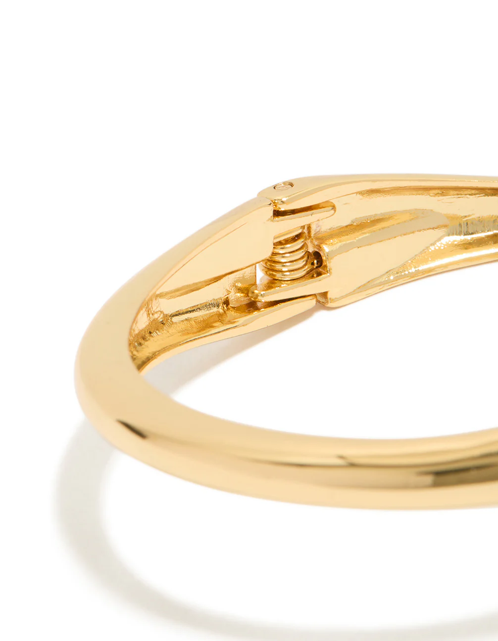 Gold Plated Open Wrap Hinged Bangle - Image 5