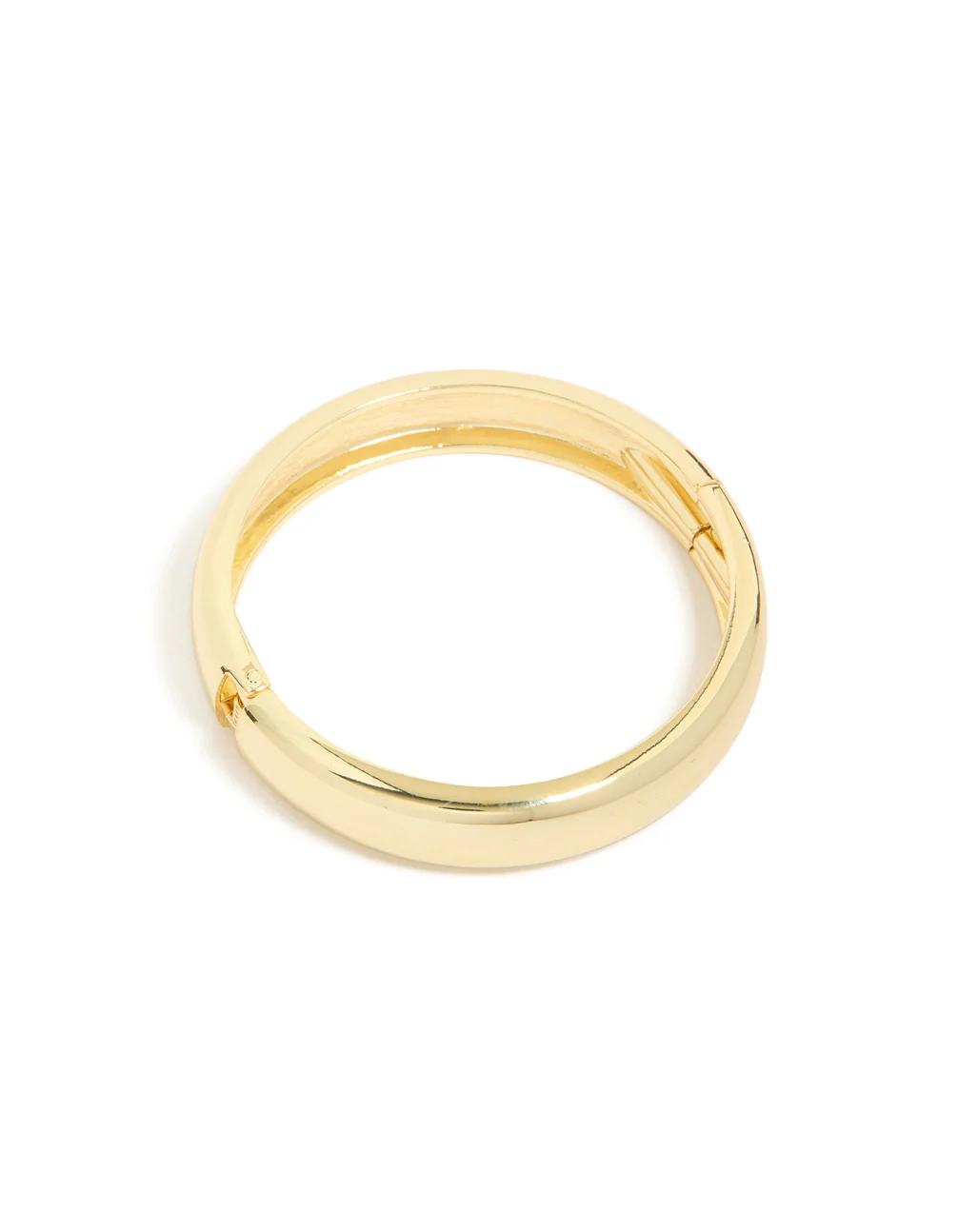 Gold Plated Smooth Hinged Bangle - Image 2