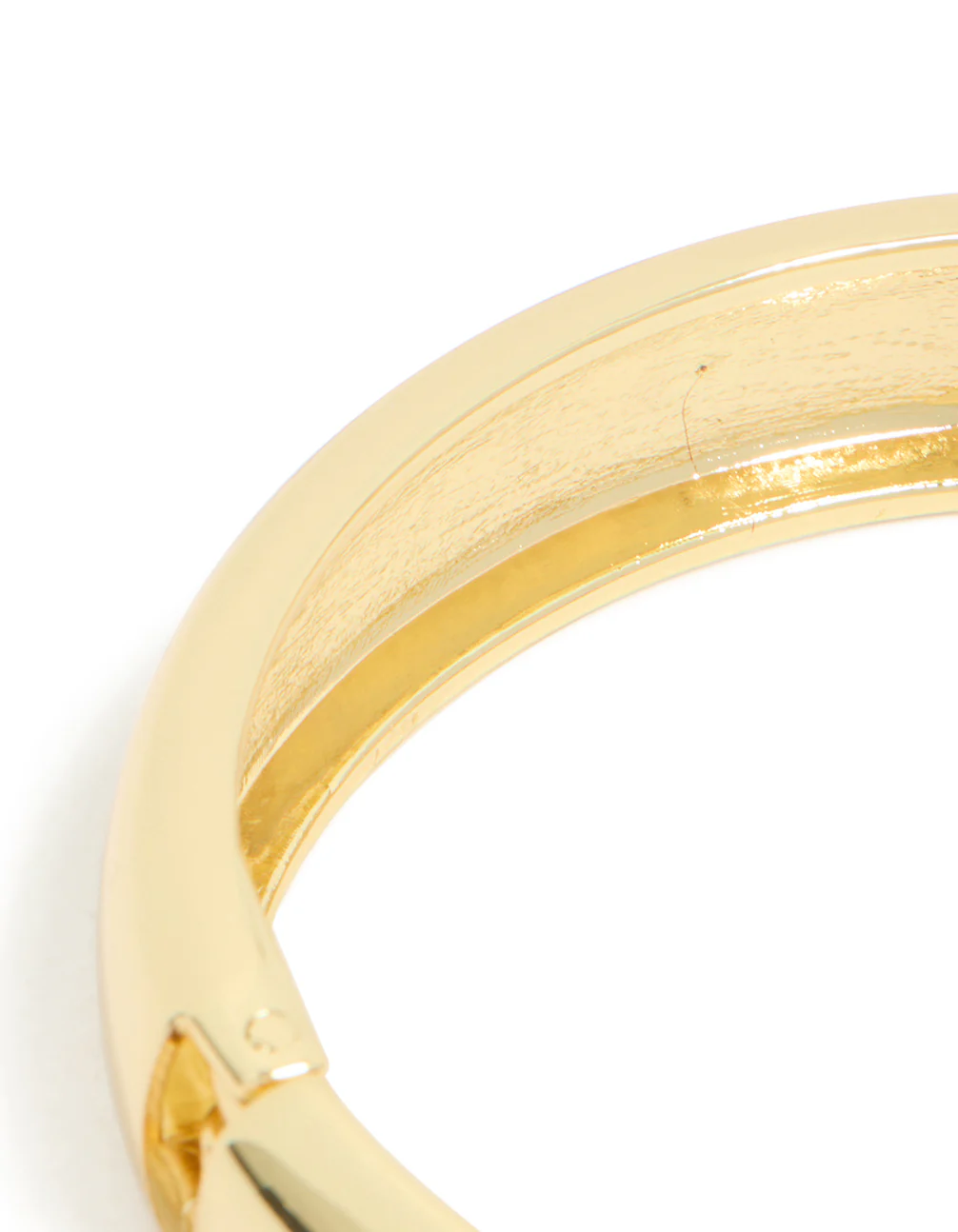 Gold Plated Smooth Hinged Bangle - Image 5