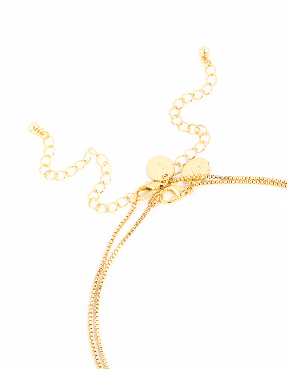 Gold Plated Box Chain Layered Necklace - Image 3