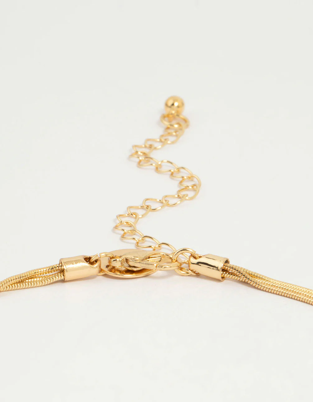 Gold Plated Snake Tassel Y-Necklace - Image 3