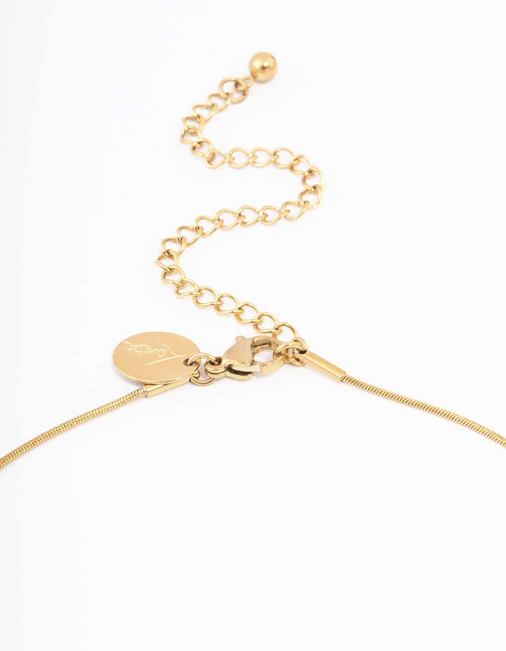 Waterproof Gold Plated Stainless Steel Classic Puffy Heart Pendant Necklace - Image 5