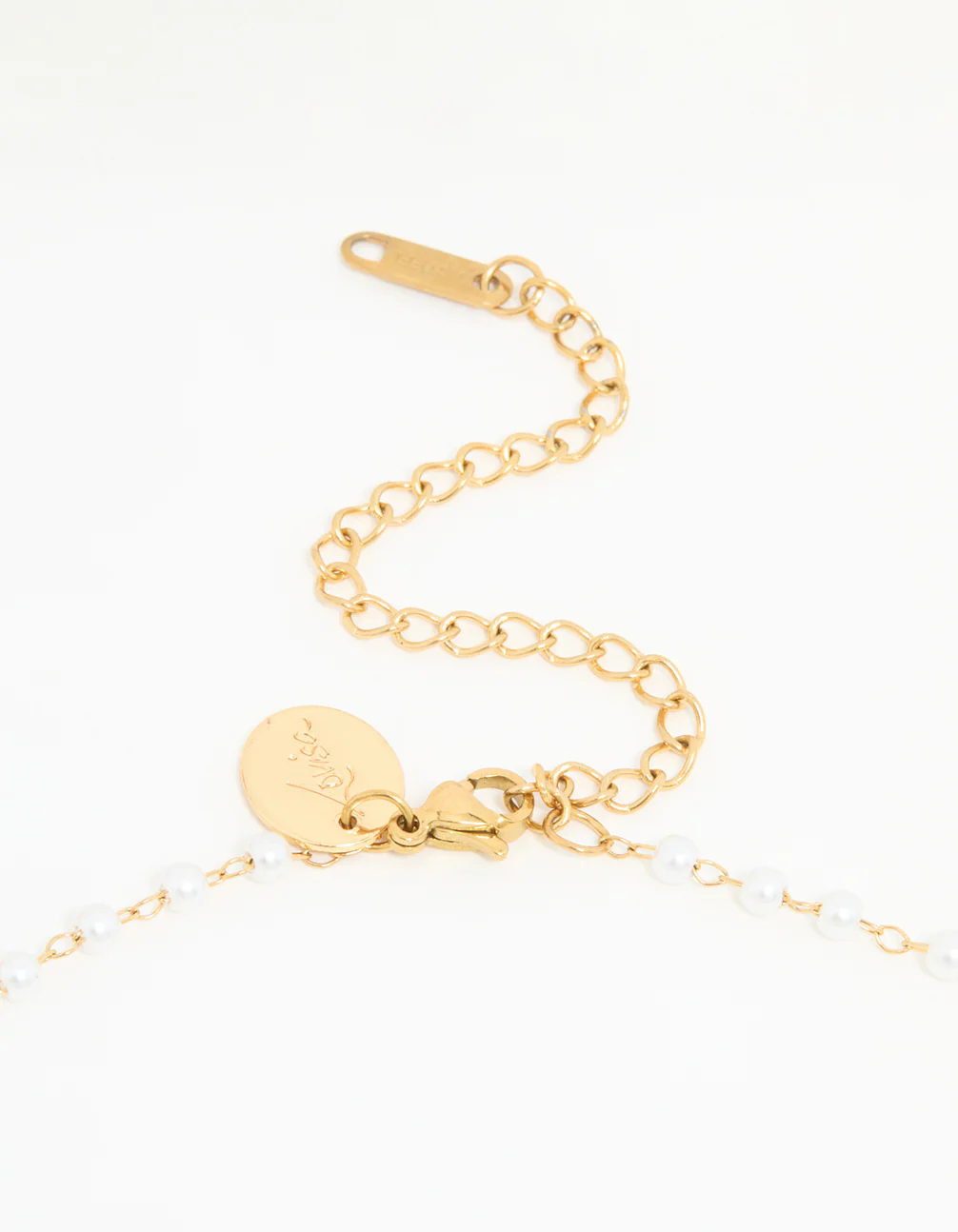 Waterproof Gold Plated Stainless Steel Clover Star & Moon Charm Necklace - Image 5
