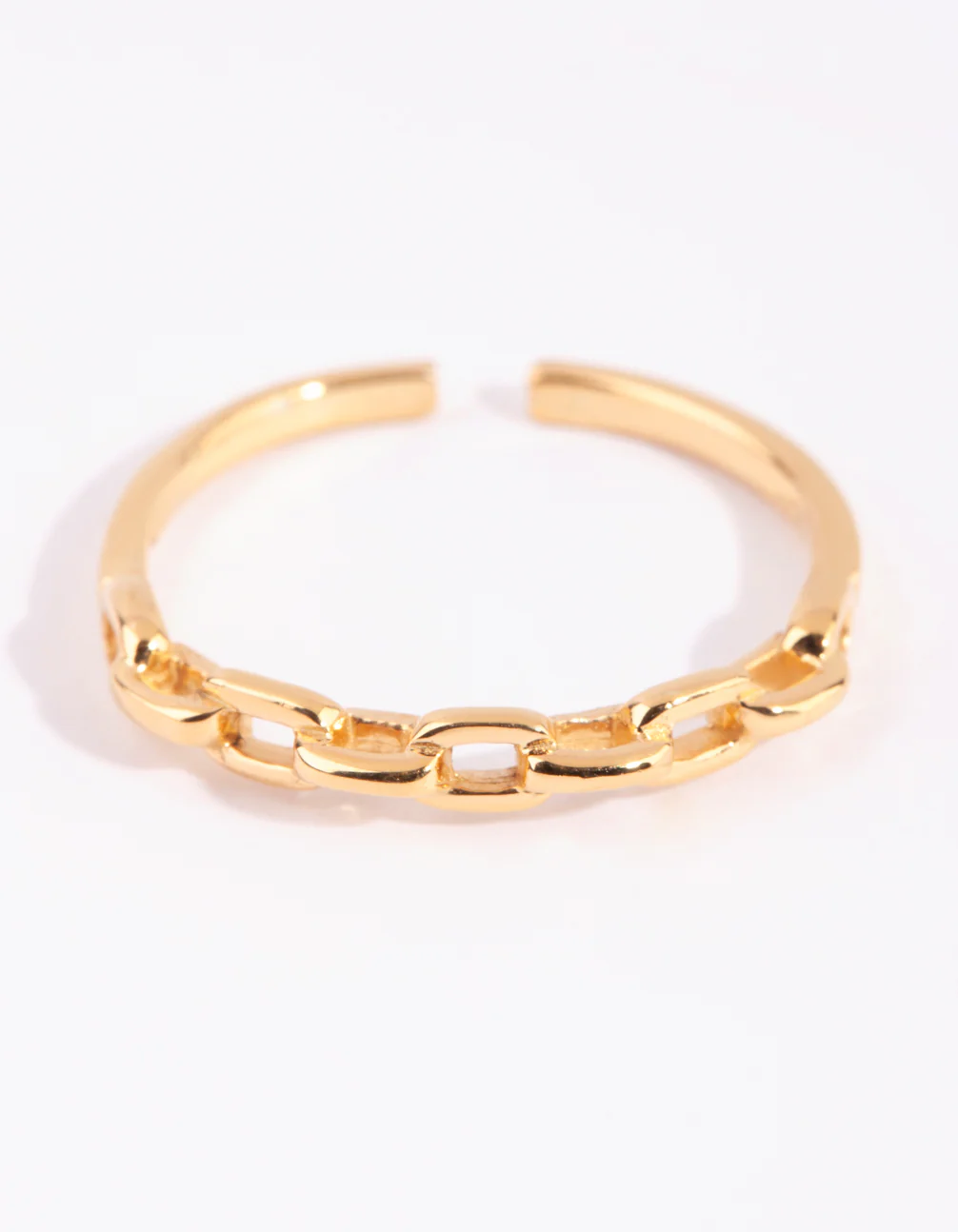 Gold Plated Sterling Silver Chain Ring - Image 2