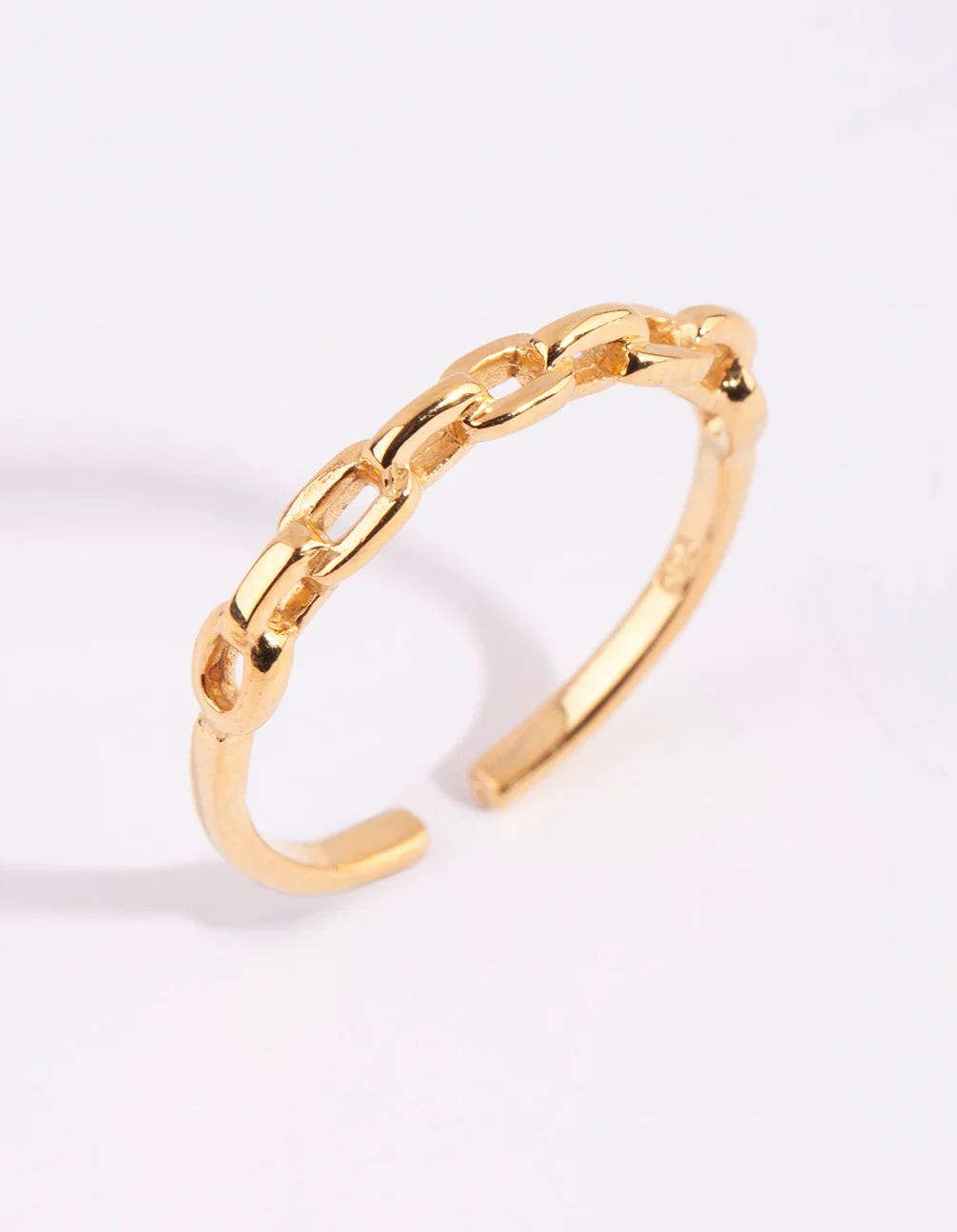 Gold Plated Sterling Silver Chain Ring - Image 3