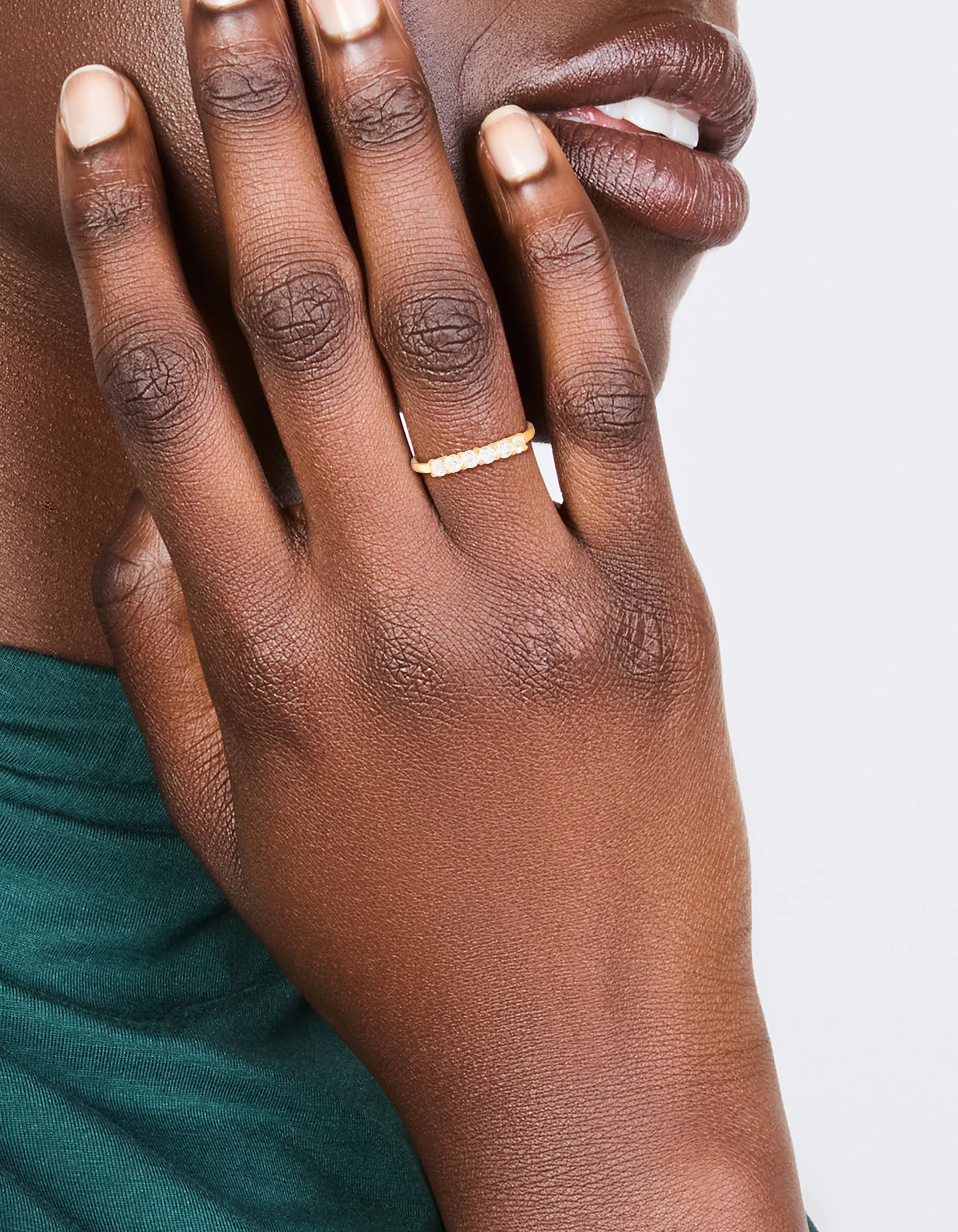 Gold Plated Sterling Silver Cubic Zirconia Ring - Image 2