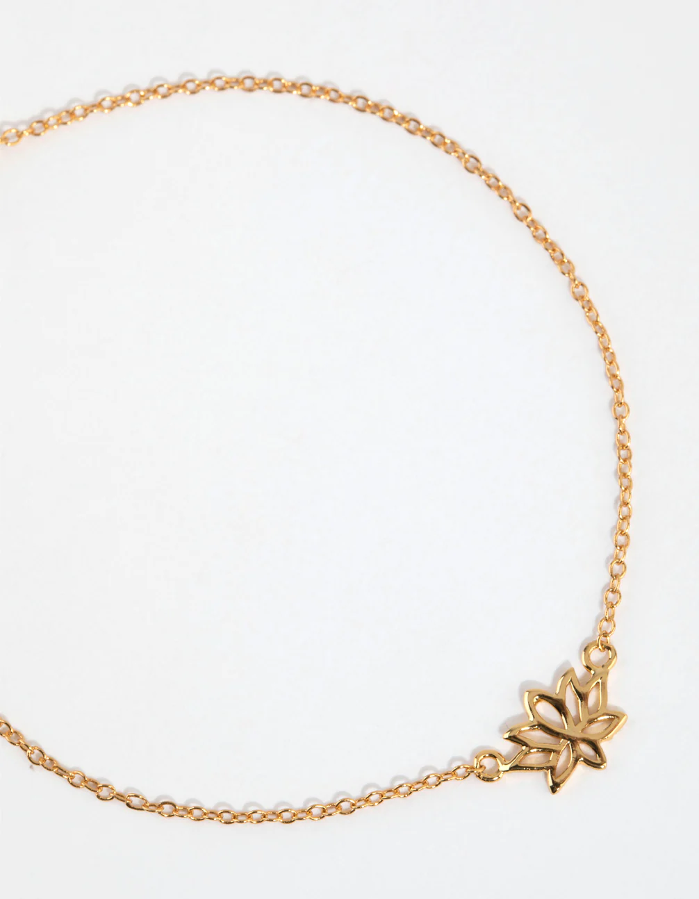 Gold Plated Sterling Silver Lotus Bracelet or Anklet - Image 3