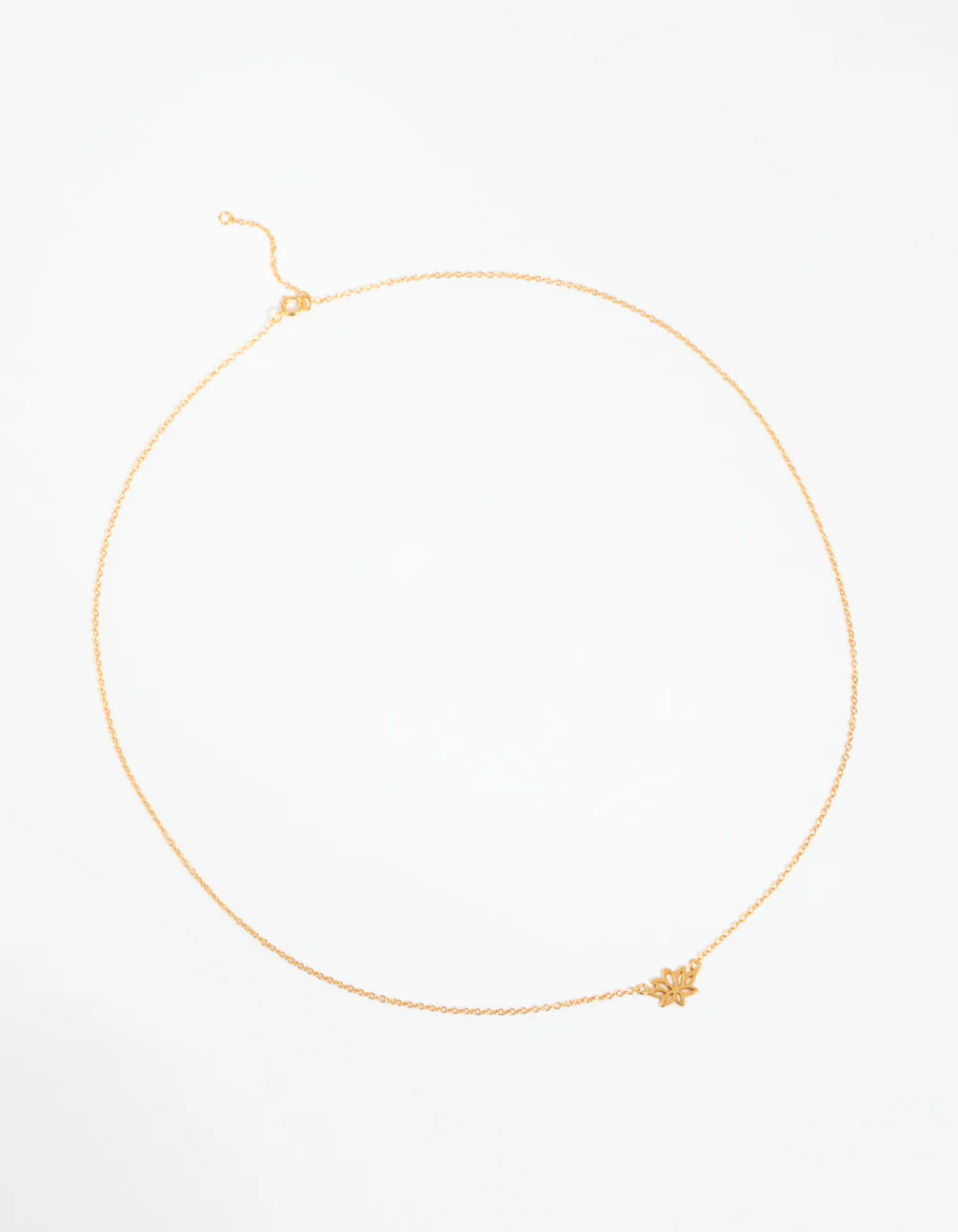 Gold Plated Sterling Silver Lotus Necklace - Image 2