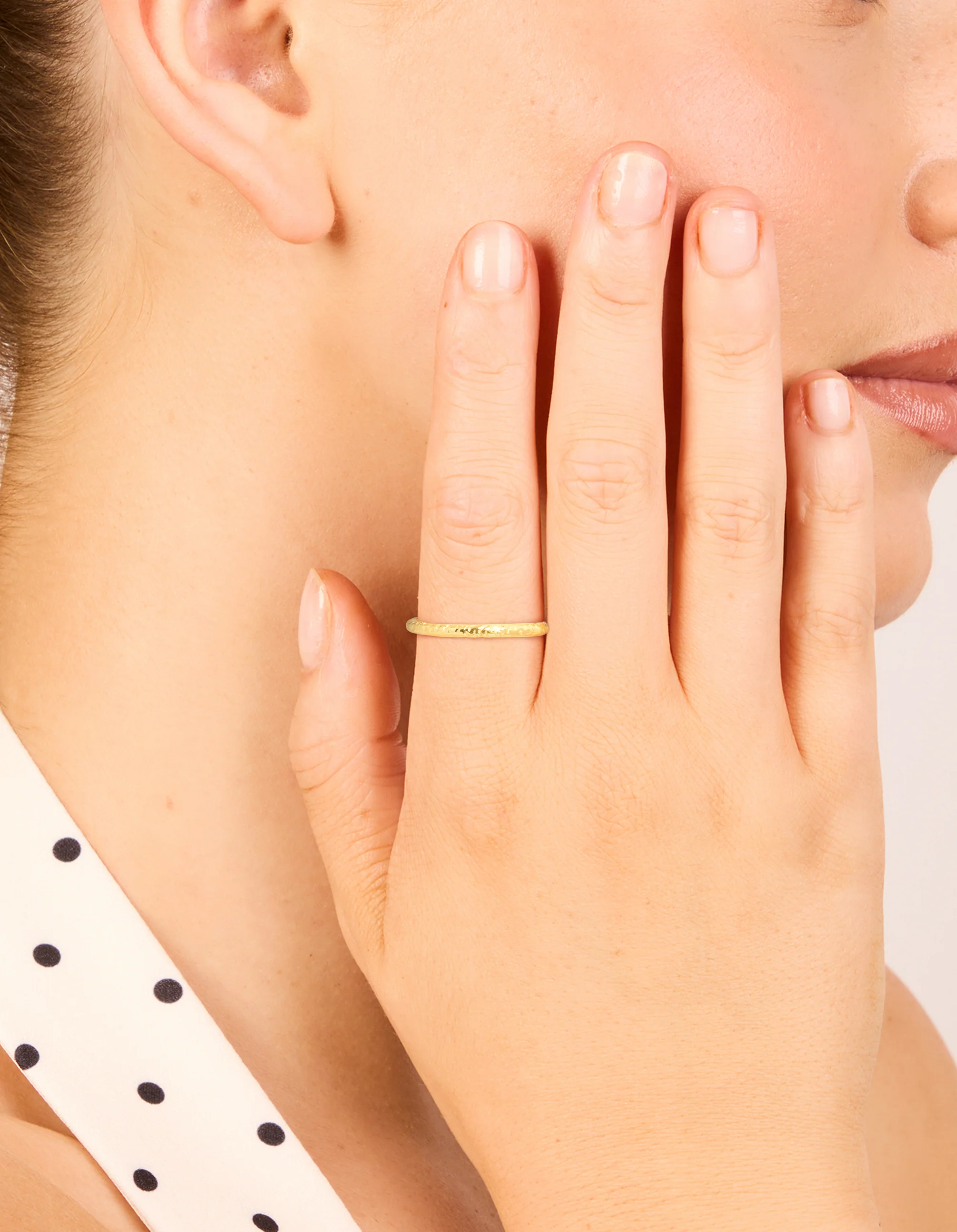 Gold Plated Sterling Silver Molten Ring - Image 2