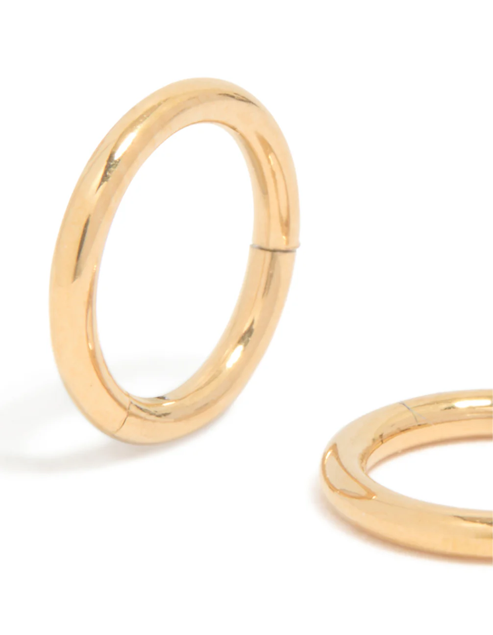 Gold Plated Surgical Steel 6 MM Thick Sleeper Earrings - Image 4