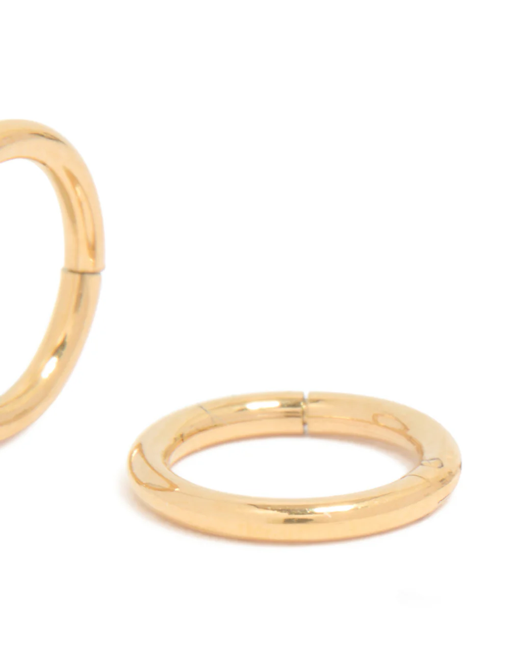 Gold Plated Surgical Steel 6 MM Thick Sleeper Earrings - Image 5