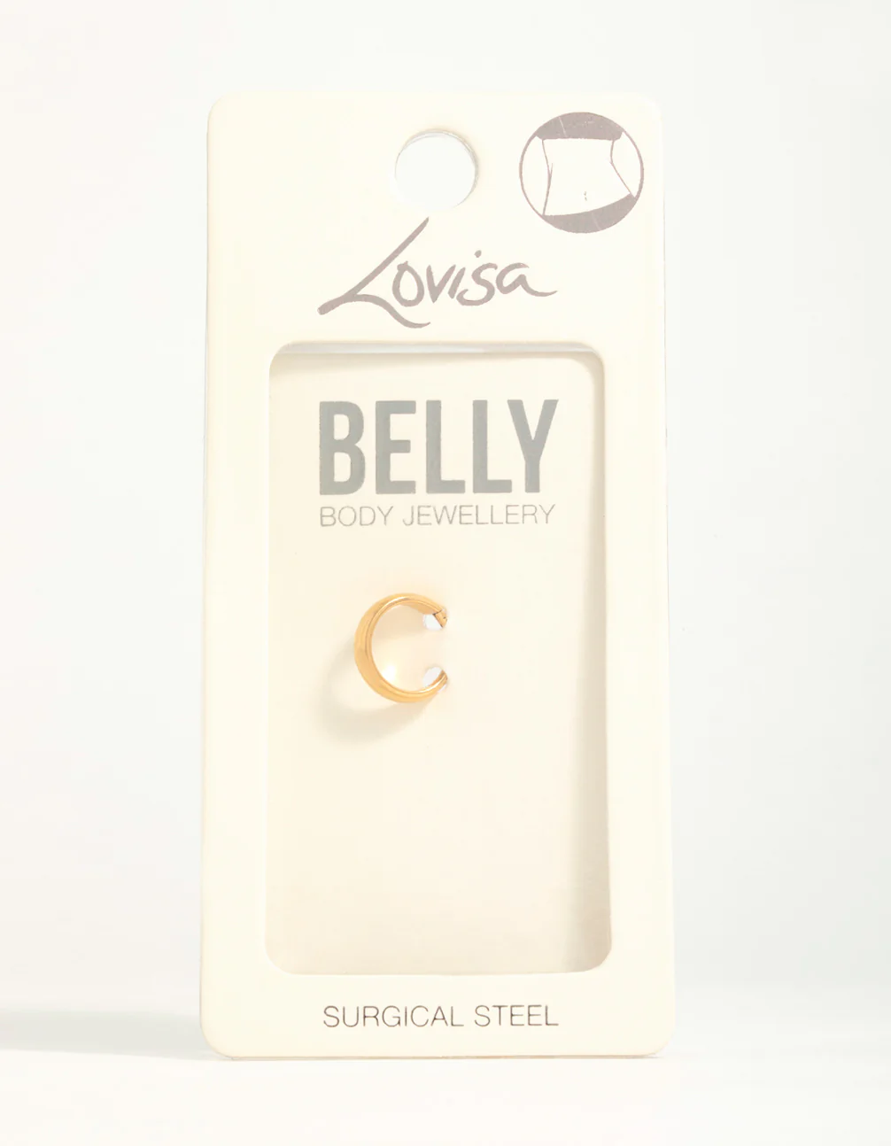 Gold Plated Surgical Steel Round Full Hoop Belly Bar - Image 3