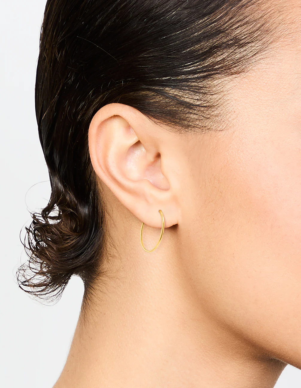 Gold Plated Surgical Steel Sleeper Earrings 16 MM - Image 2