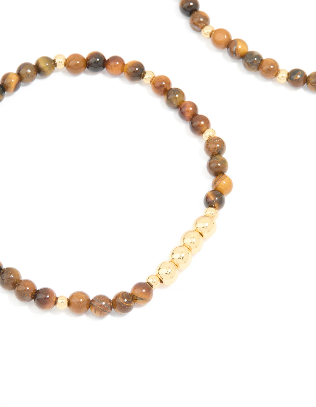 Gold Plated Tigers Eye Stretch Bracelets 2-Pack - Image 3