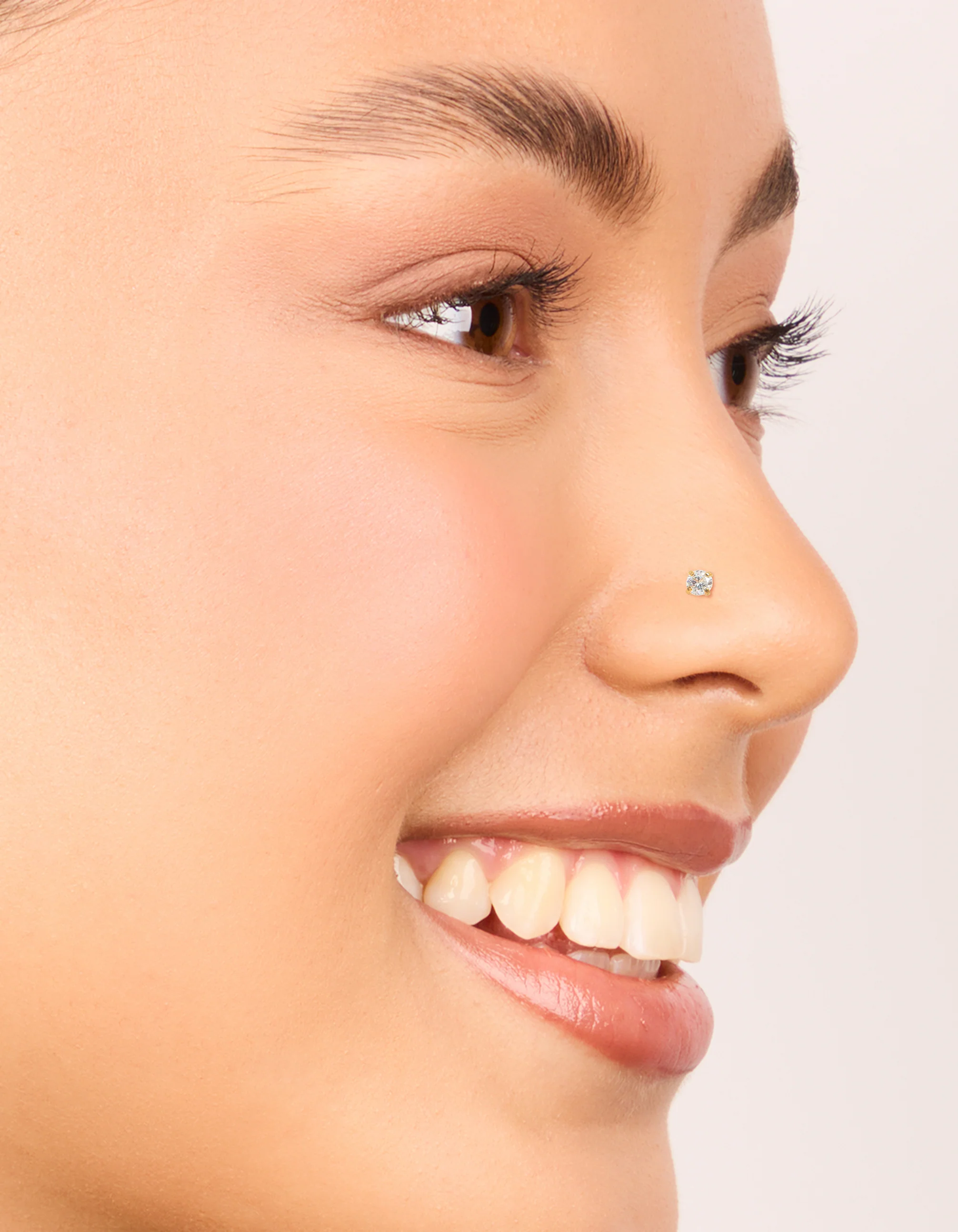 Gold Plated Titanium Cubic Zirconia Nose Studs & Rings 6-Pack - Image 2