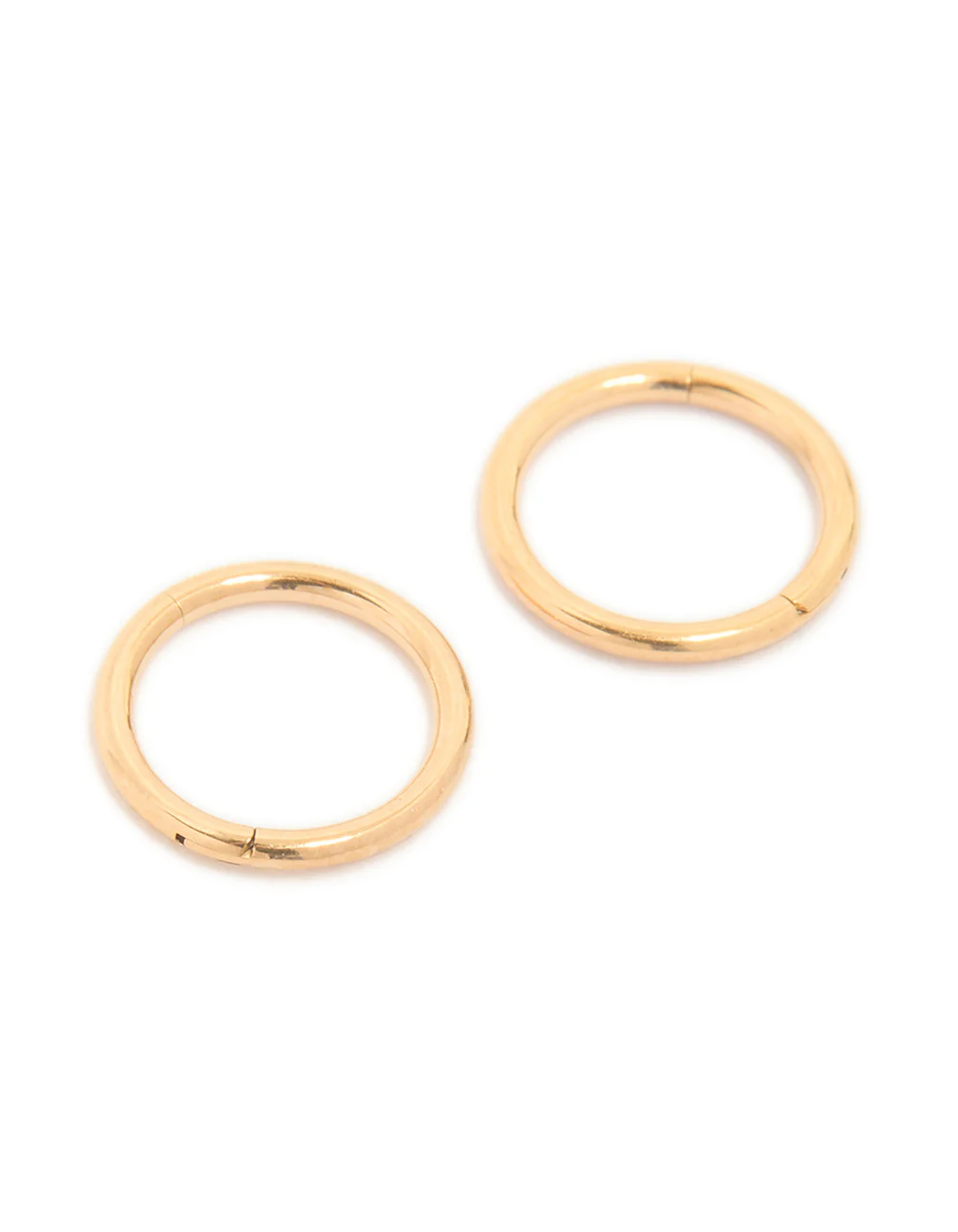 Gold Plated Titanium Fine Sleeper Earrings 6mm - Image 2