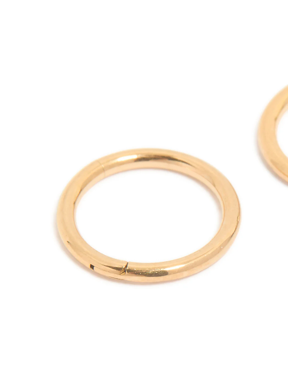 Gold Plated Titanium Fine Sleeper Earrings 6mm - Image 4