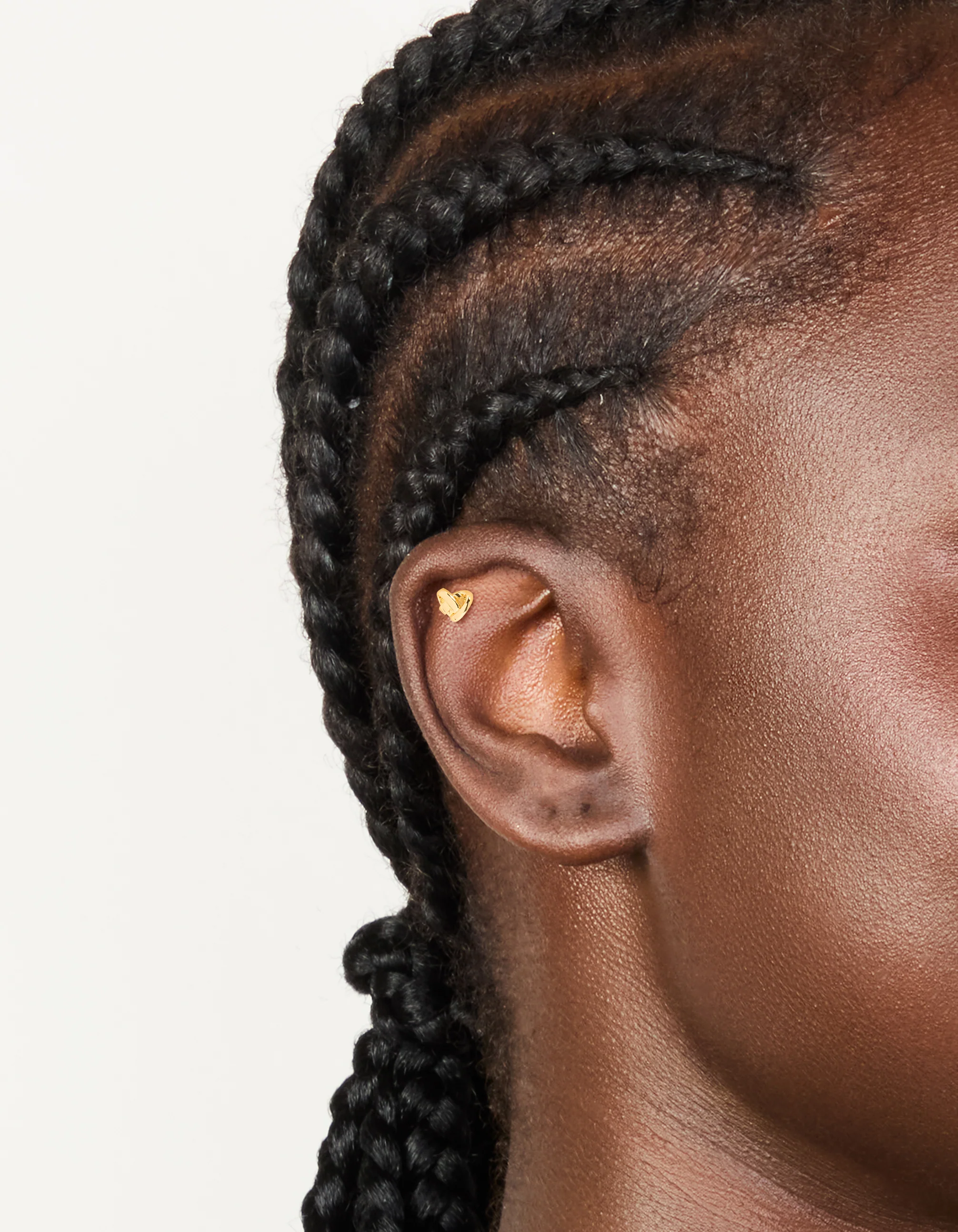 Gold Plated Titanium Pretzel Piercing Flat Back Studs