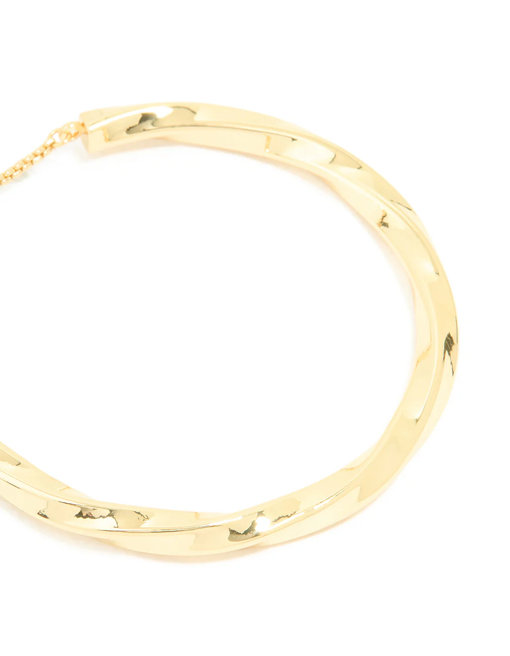 Gold Plated Twisted Toggle Bangle - Image 4