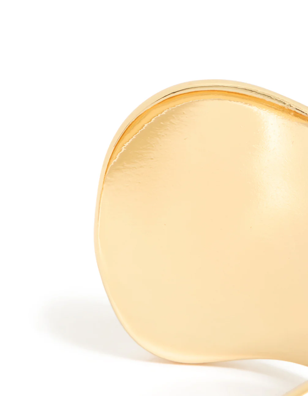 Gold Plated Wide Organic Wrist Cuff - Image 5