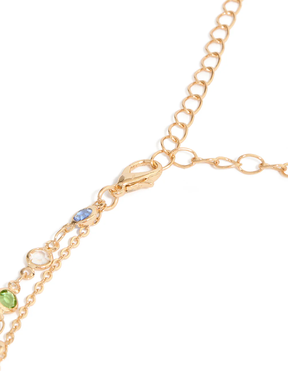 Gold Red Green Blue Stone Waist Chain - Image 3