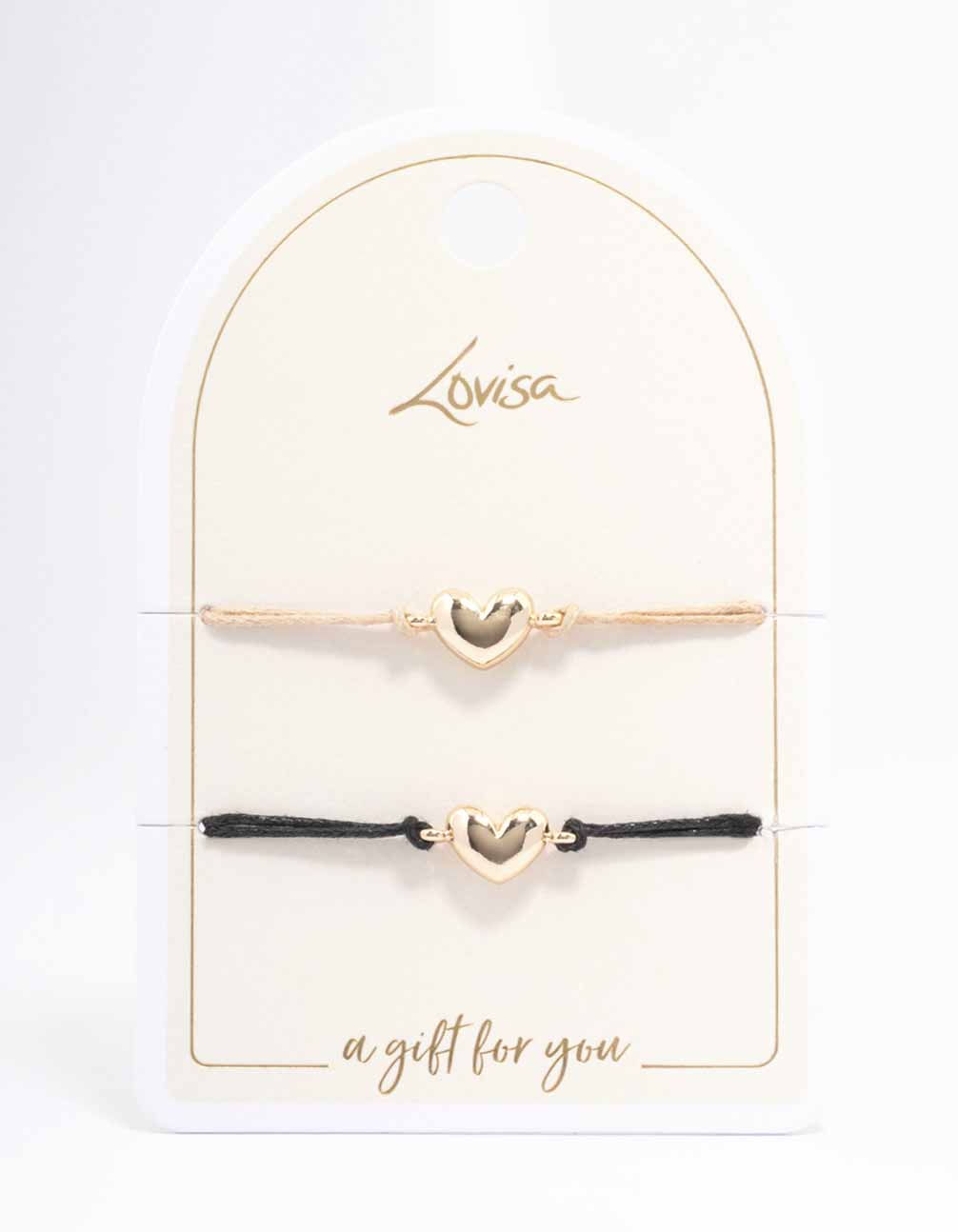 Gold Rope Heart Bracelet - Image 2