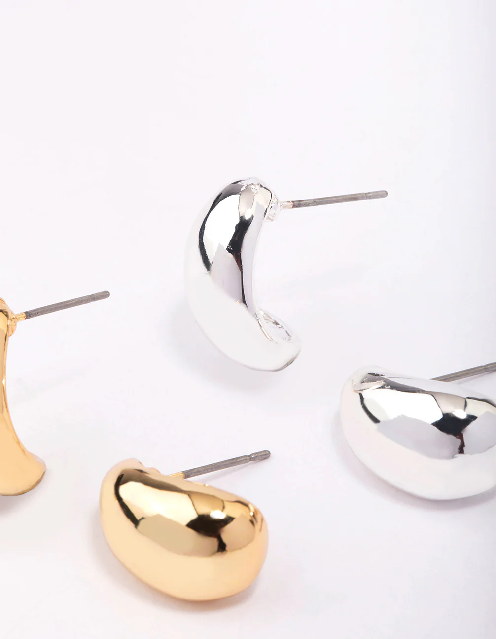 Gold & Silver Plated Bubble Stud Earring Pack - Image 3