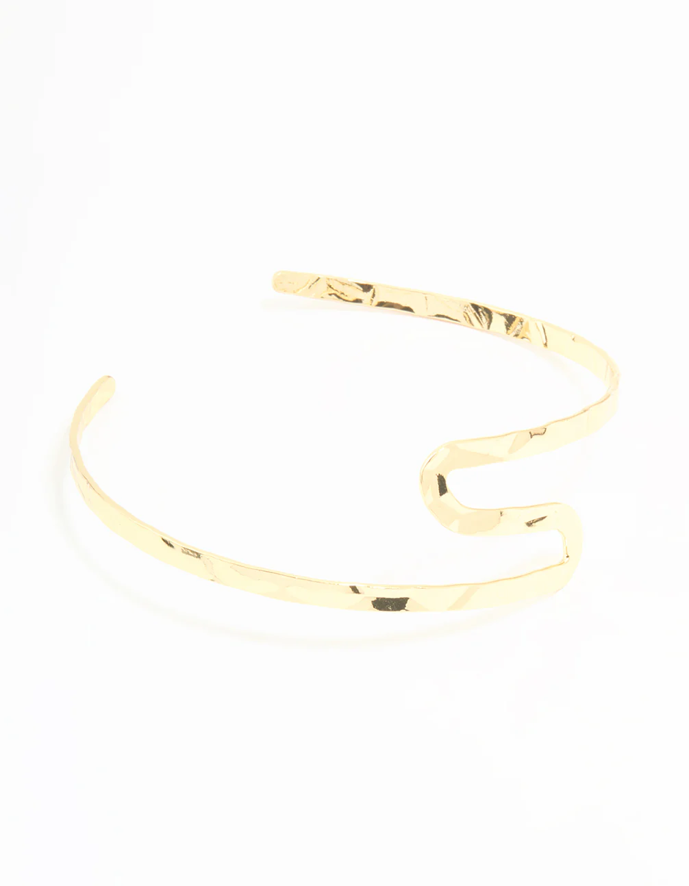 Gold Simple Swirl Arm Cuff