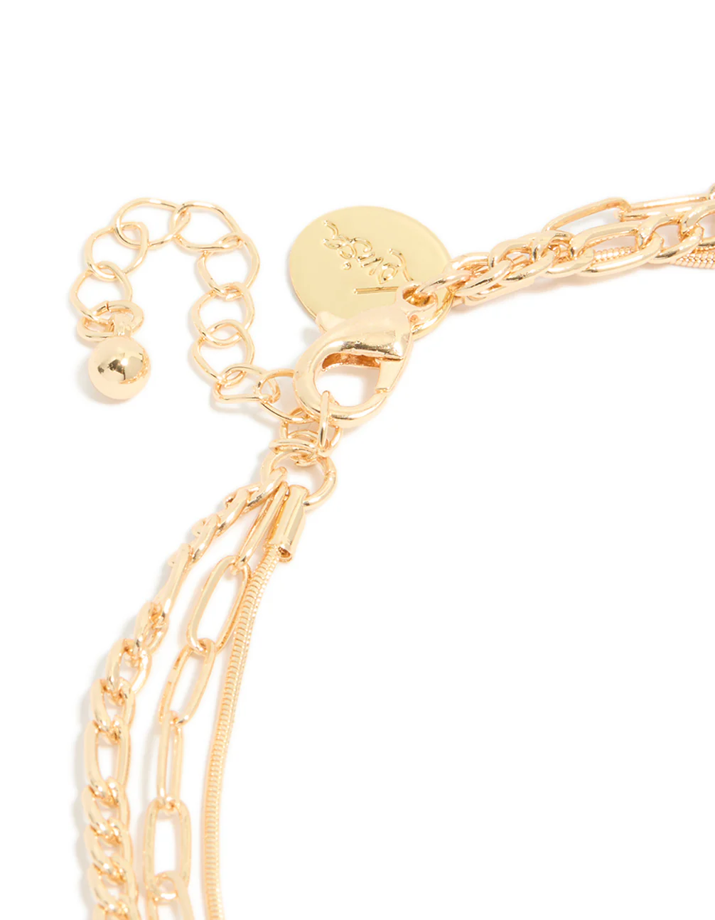Gold Smooth Chain Anklet & Toe Rings Set - Image 3