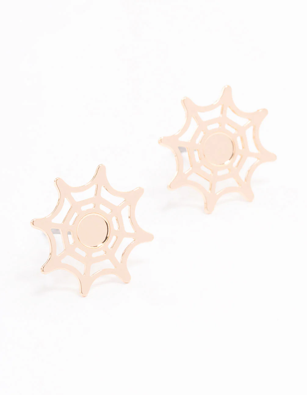 Gold Spiderweb Stud Earrings