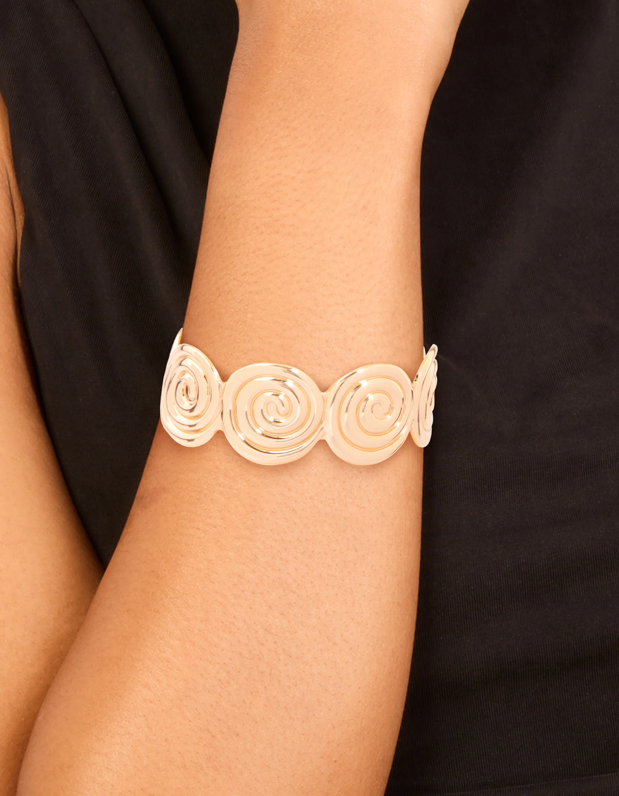 Gold Spiral Wrist Cuff - Image 2