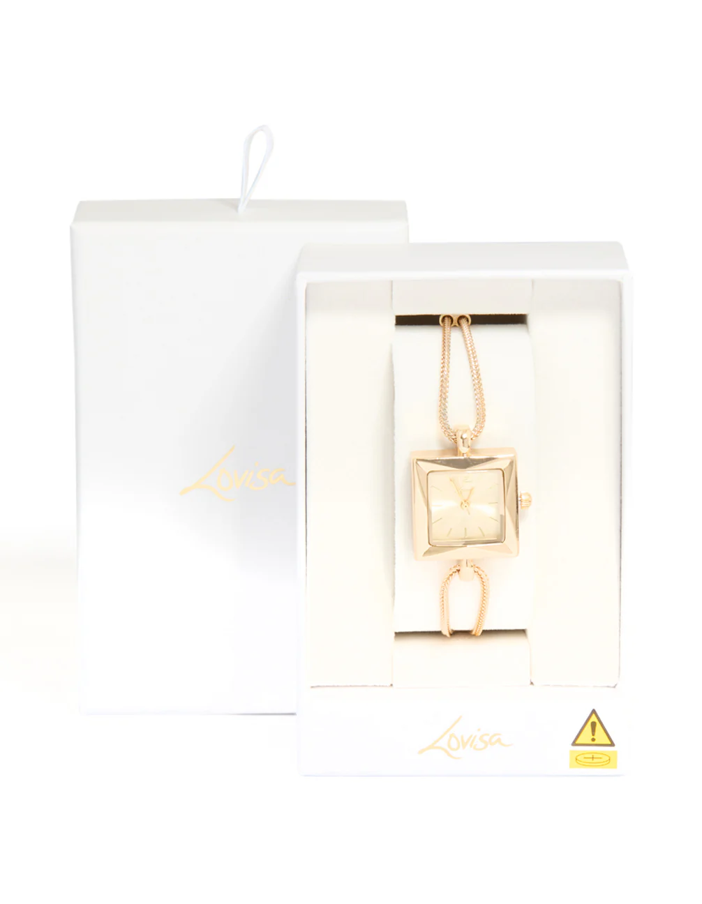 Gold Square Toggle Chain Watch - Image 3