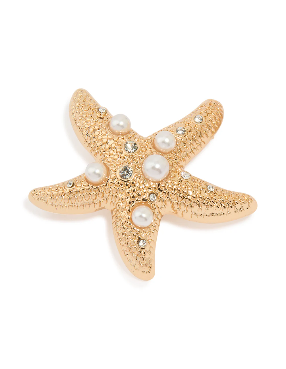 Gold Starfish & Shell Brooch Set - Image 2