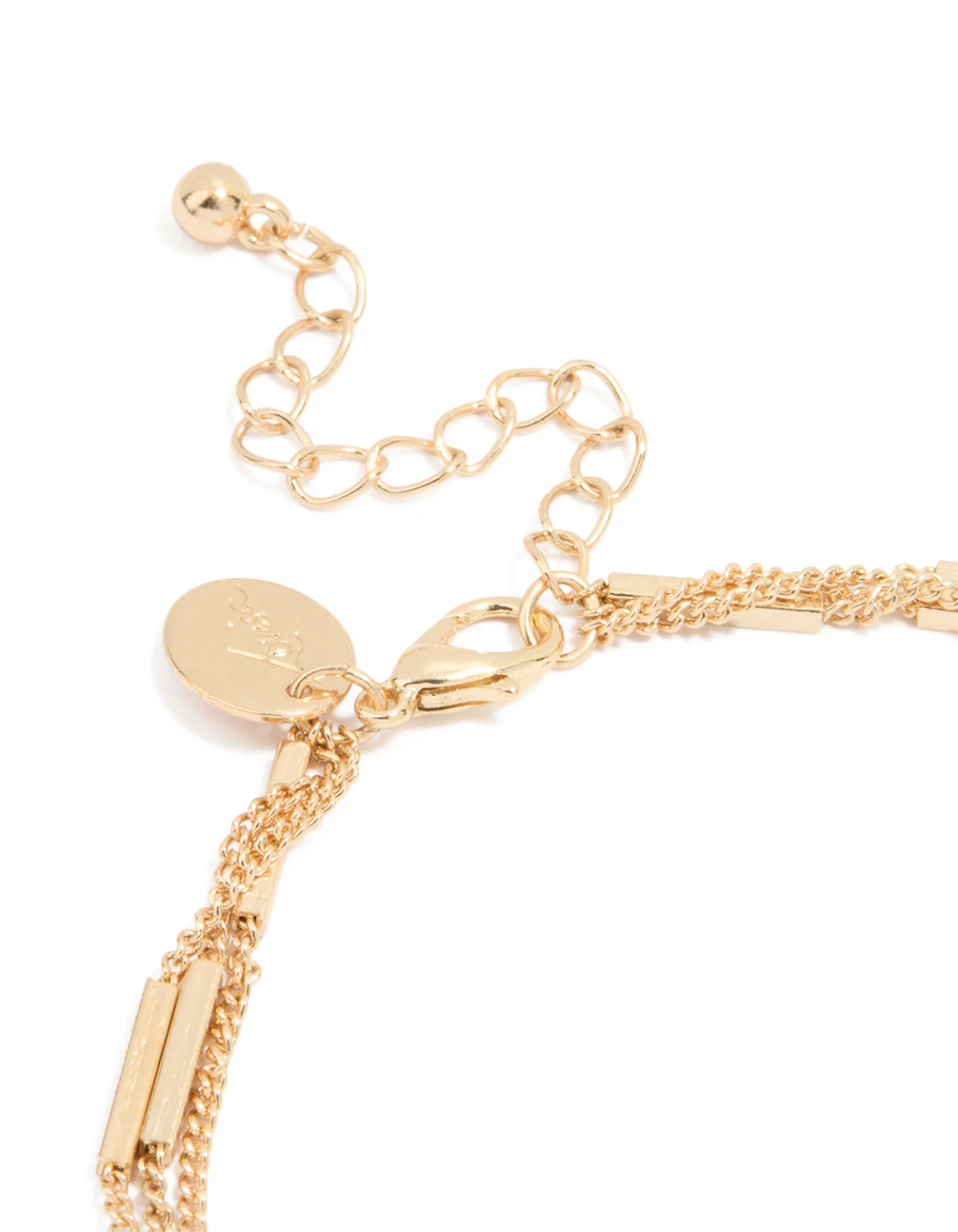 Gold Station Layered Chain Anklet - Image 3