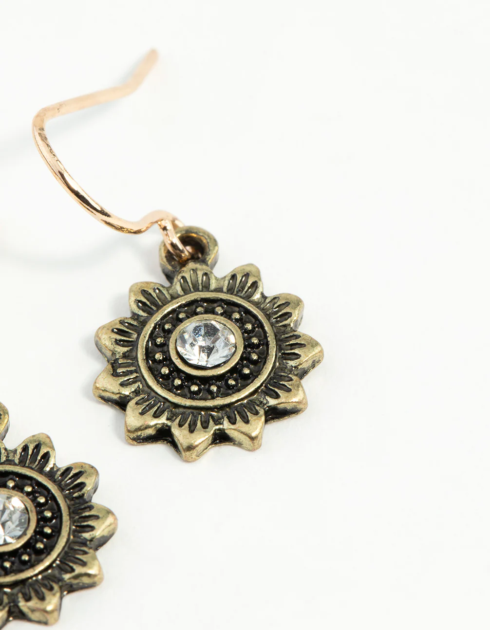 Gold Sun Drop Earrings - Image 5