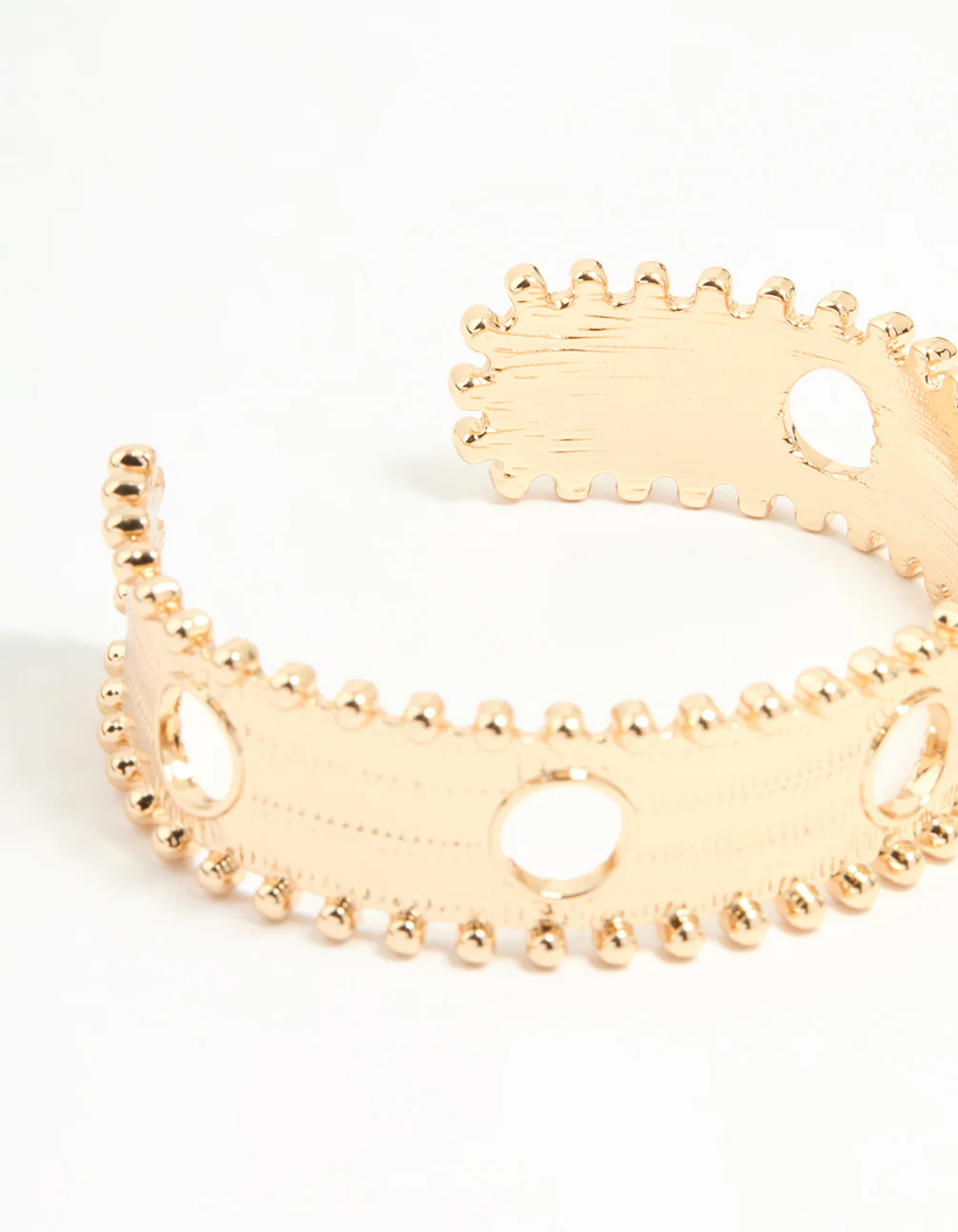 Gold Textured Cutout Wrist Cuff - Image 3