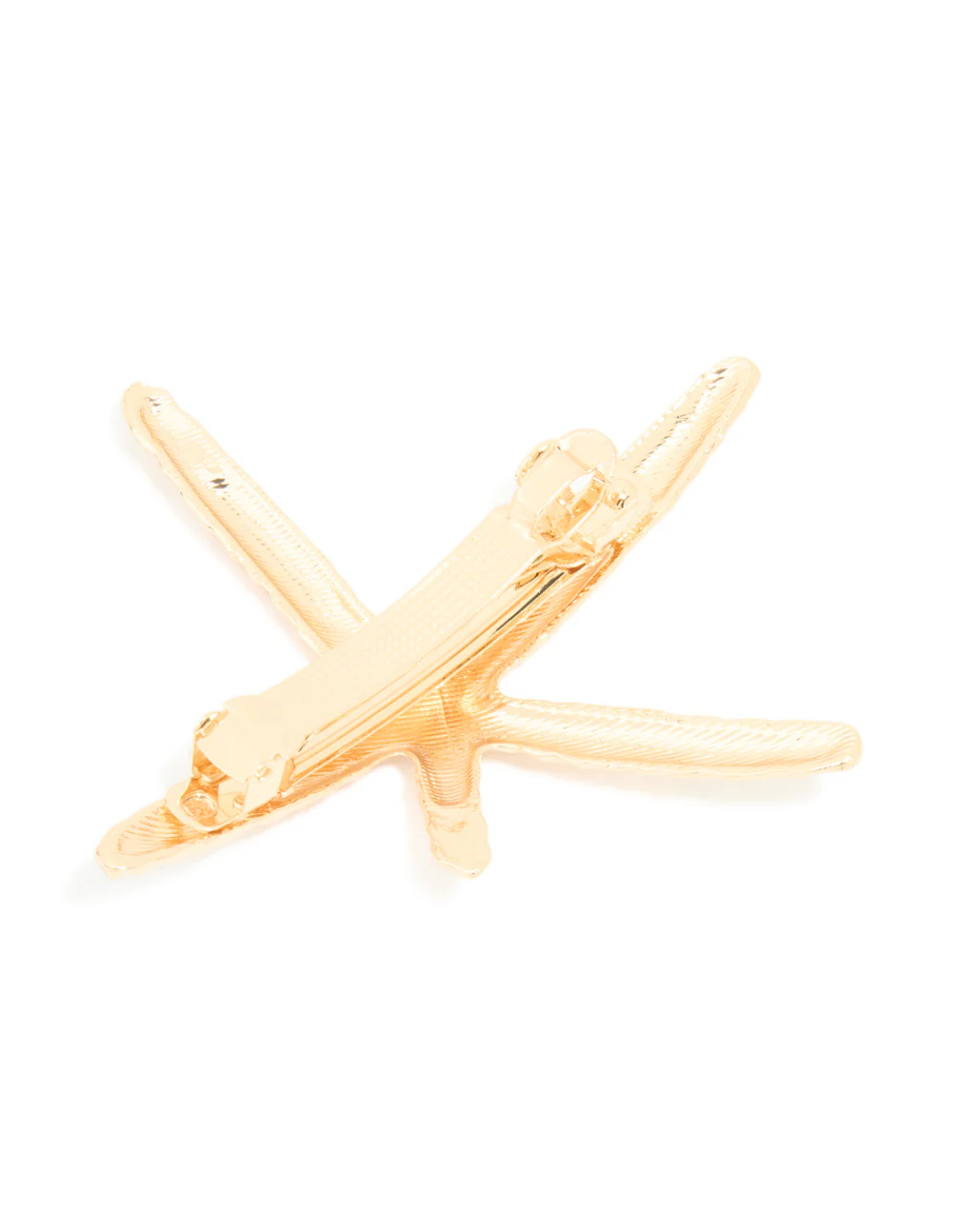 Gold Textured Starfish Hair Clip - Image 3