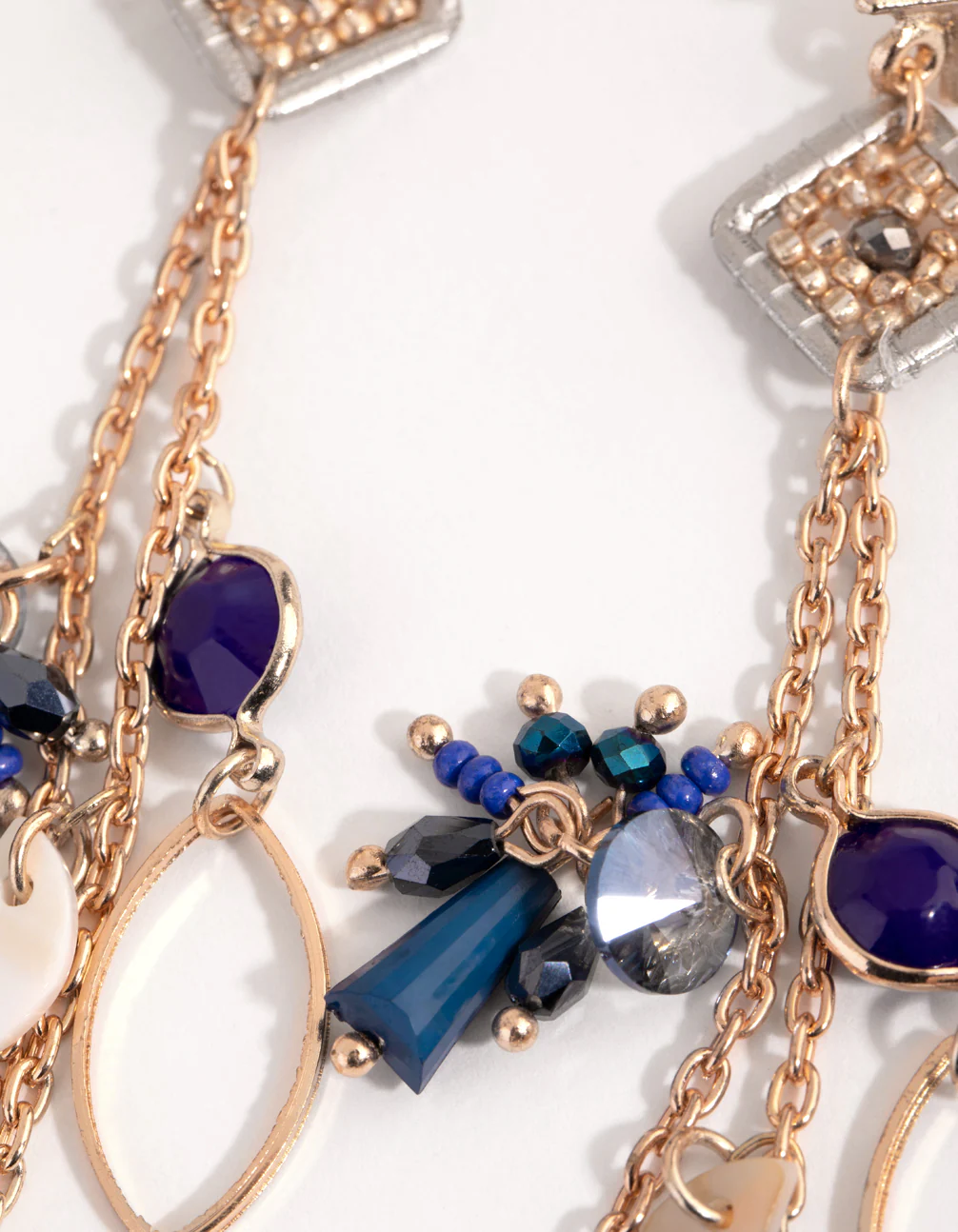 Gold Star & Mixed Bead Drop Earrings - Image 3