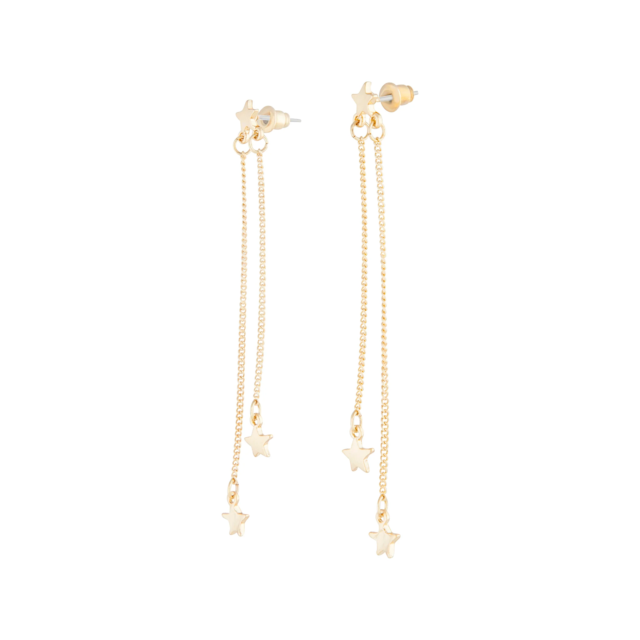 Gold Trio Star Drop Earring - Image 2