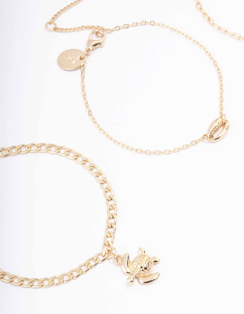 Gold Turtle Anklet & Bracelet 3-Pack - Image 2