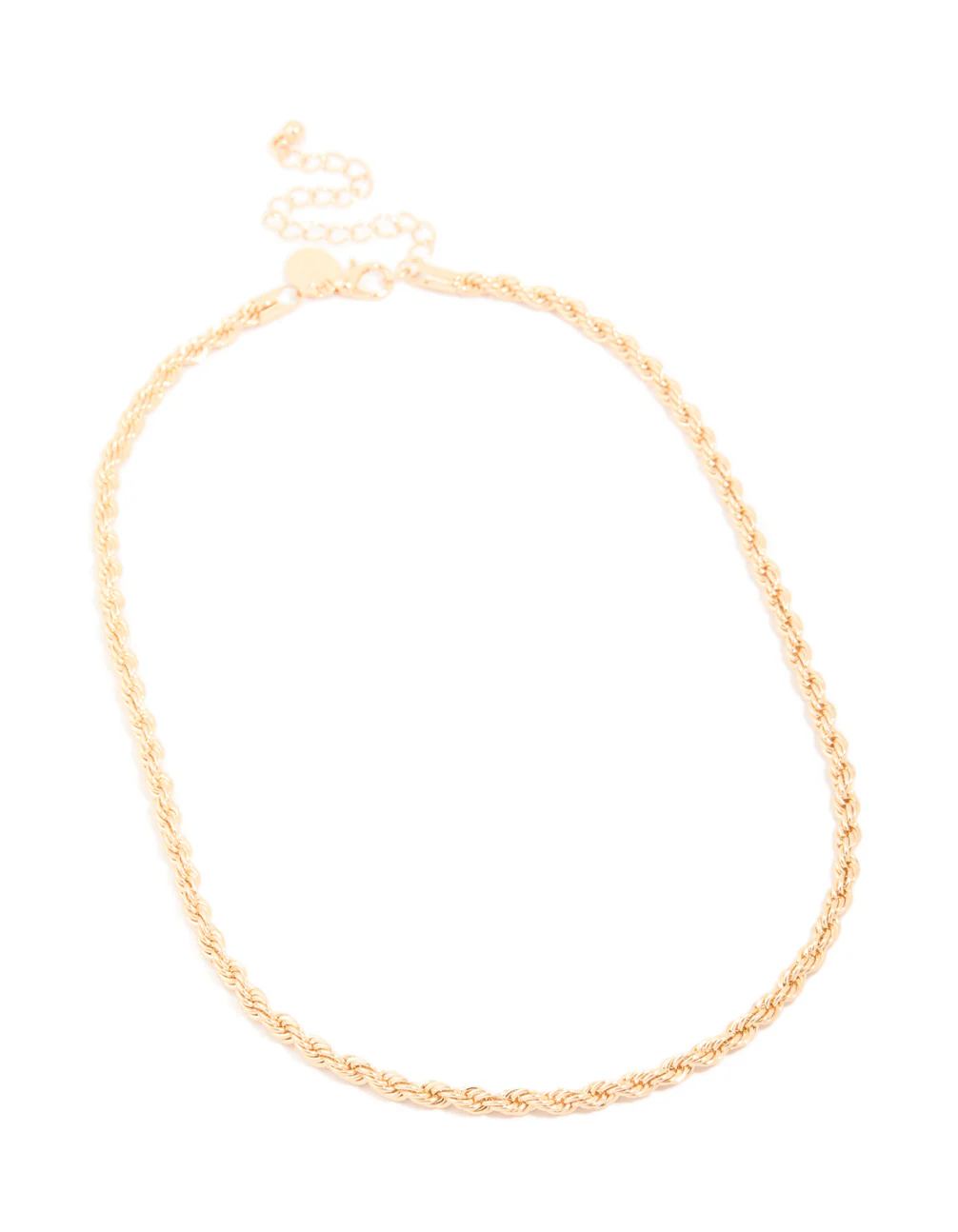 Gold Twisted Basic Chain Necklace - Image 2
