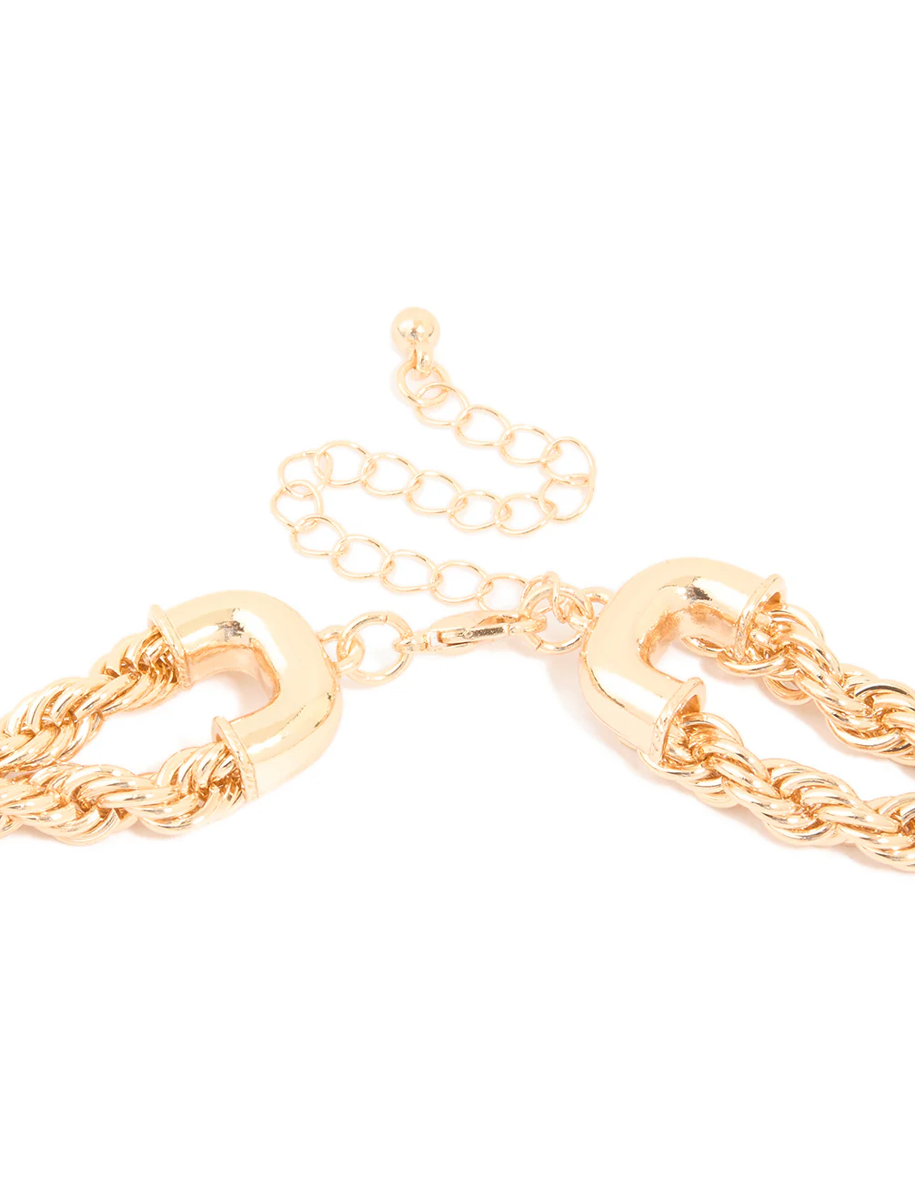 Gold Twisted Chain Layered Necklace - Image 5
