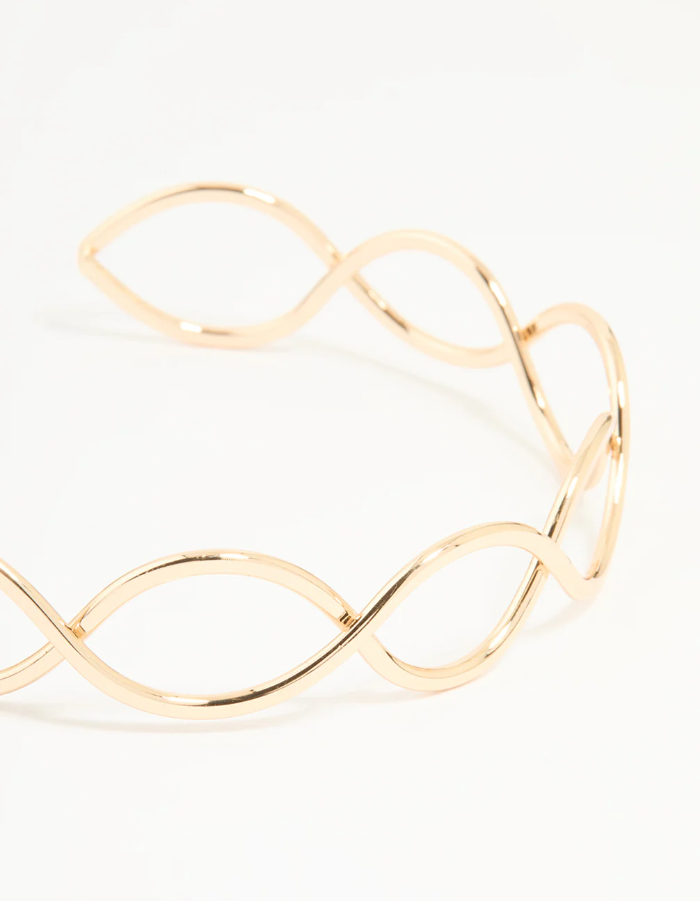 Gold Twisted Over Arm Cuff - Image 2